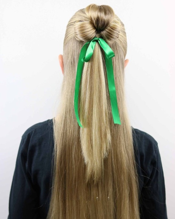 Half-Up Bow Hairstyle
