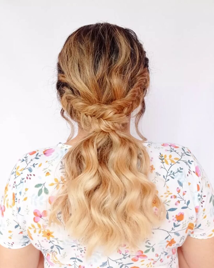Low Braided Ponytail hairstyle