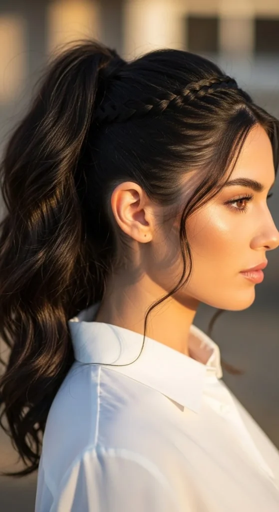 Braided Crown Ponytail 1