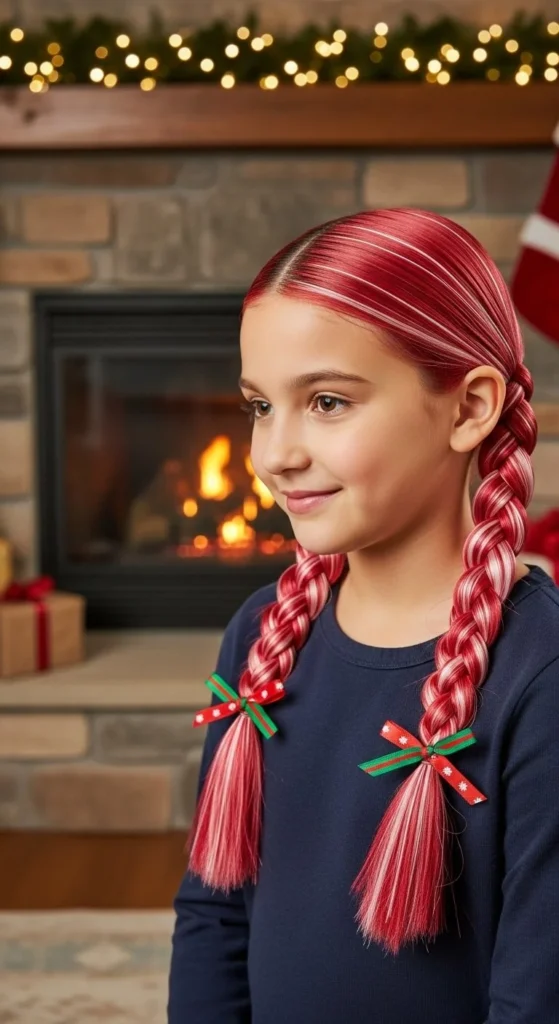 Candy Cane Braids