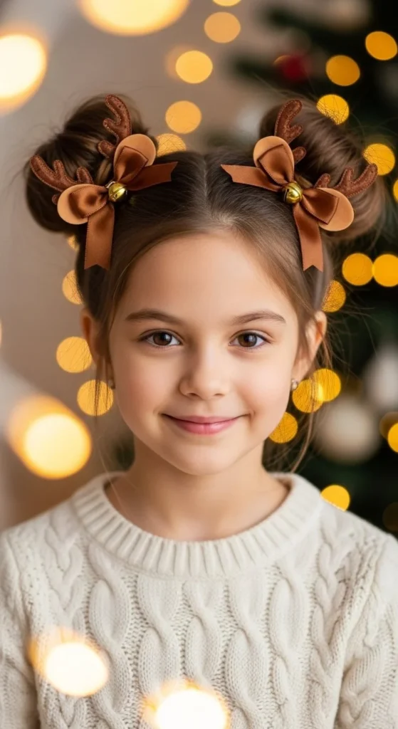 Double Bun Reindeer Ears