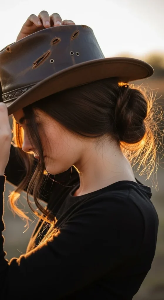 Hat Ready Half Up Bun