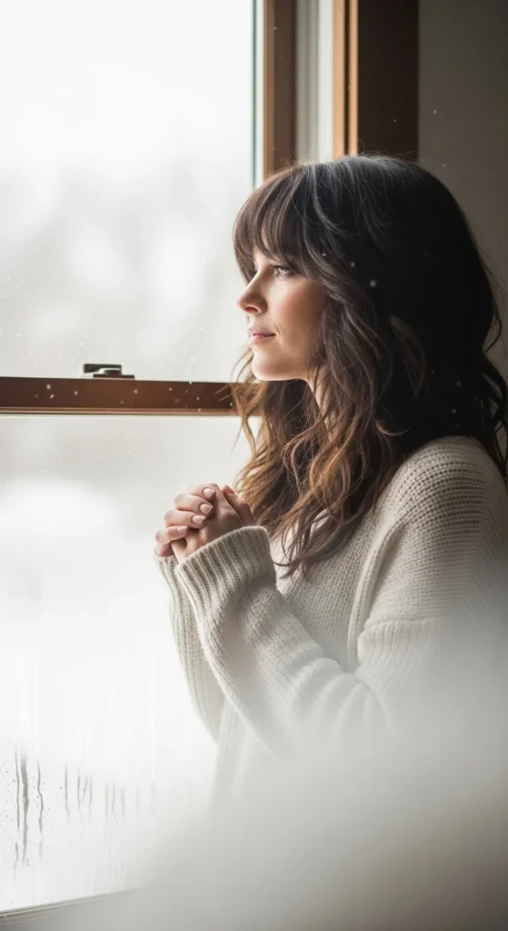 Long Layers with Curtain Bangs