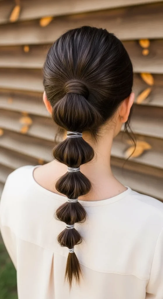 Low Bubble Ponytail