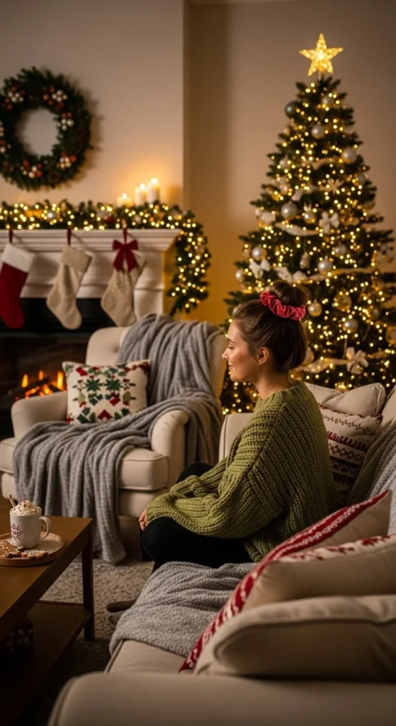 Messy Bun with Red Scrunchie