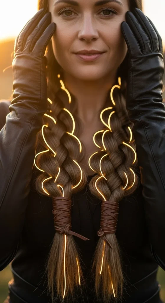 Rope Braids with Leather Wraps