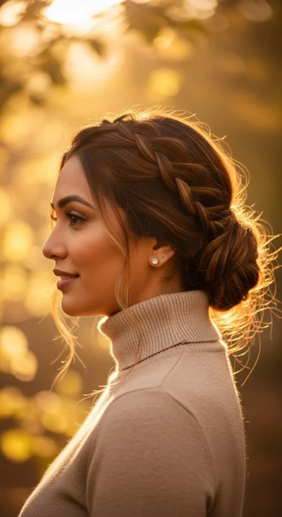 Side Braid into Bun