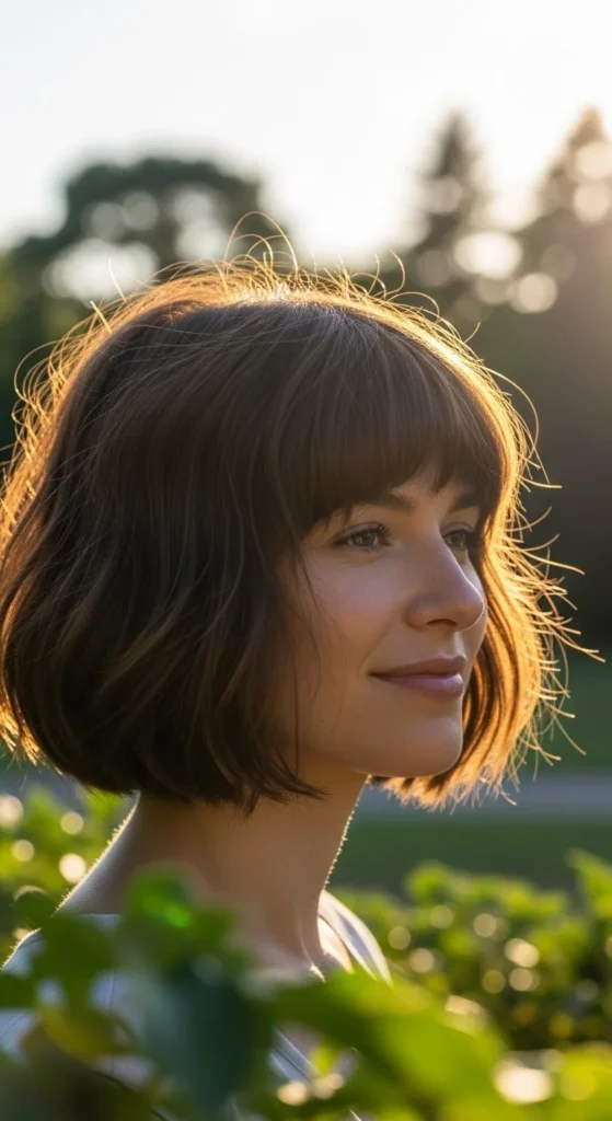 Tousled Bob with Bangs
