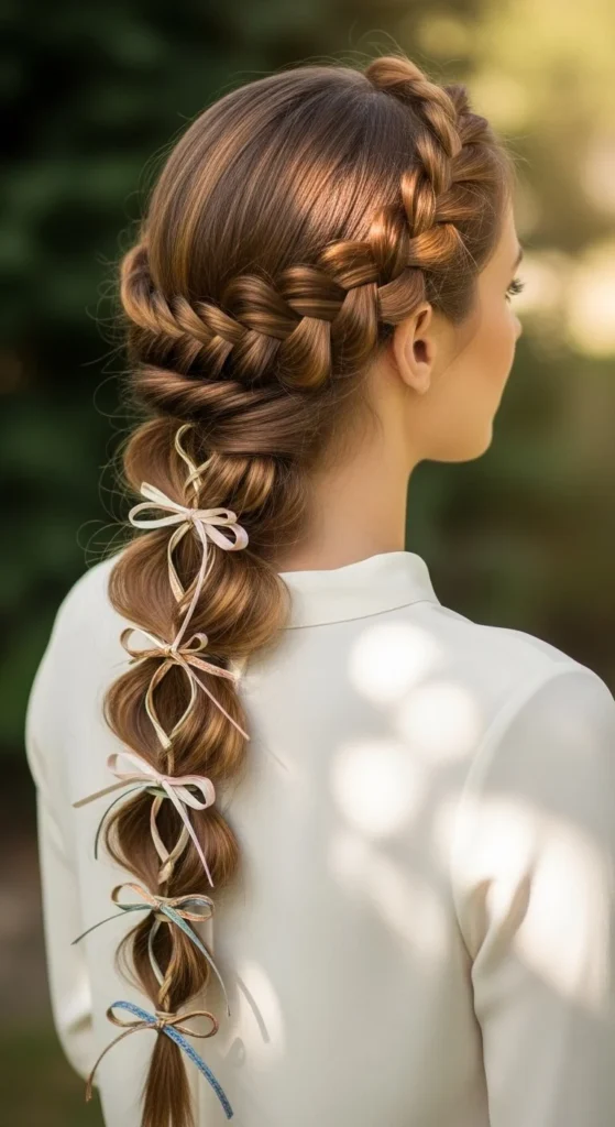 Twisted Crown with Braided Ends