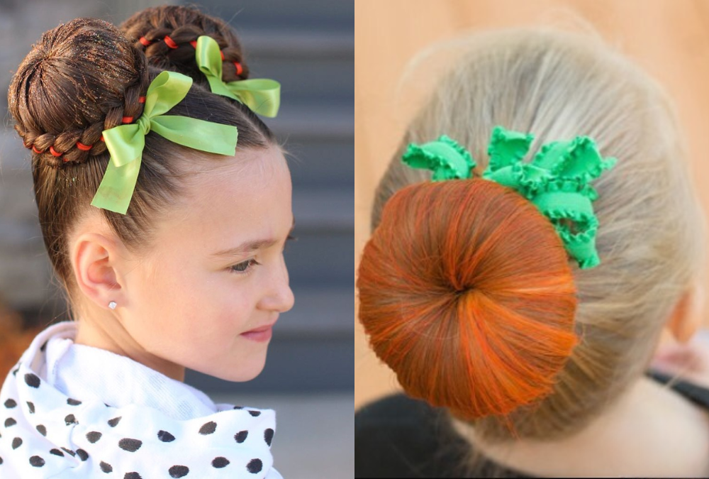 pumpkin buns hairstyles